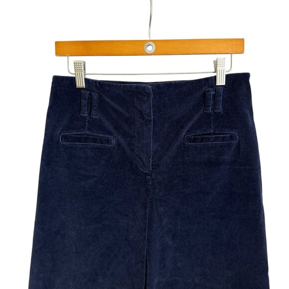 Cartonnier x Anthropologie Corduroy Wide Leg Pants Navy Size 8 Western Academia - Picture 3 of 7